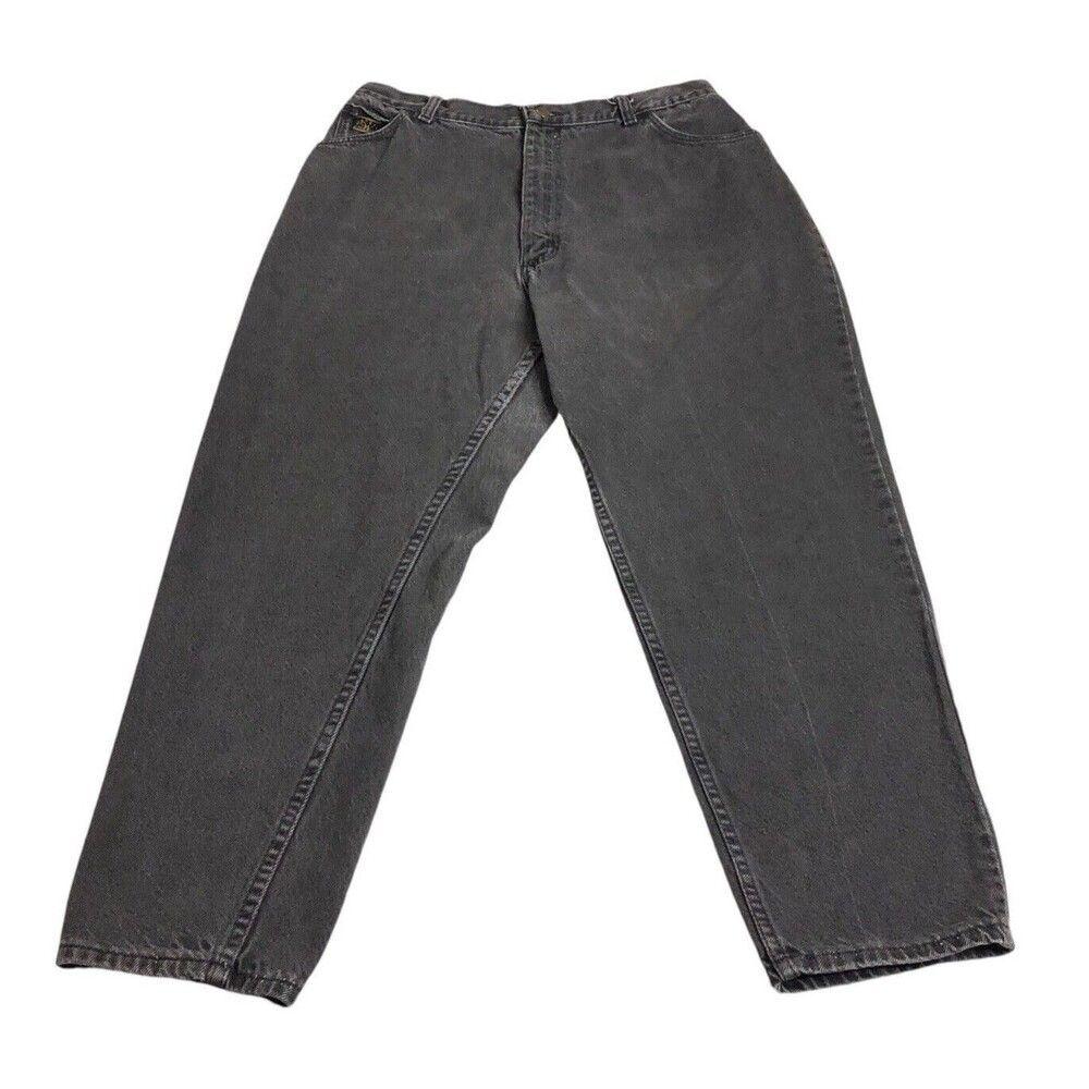 Vintage Wrangler Jeans Womens 18 P Black Faded‎ Bareback Western High Rise USA
